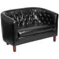 Black Tufted Loveseat V78843