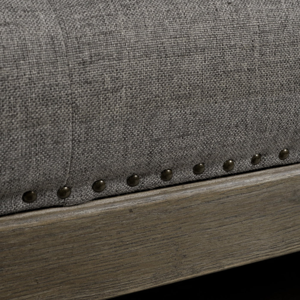 Heathered Grey Tufted Storage Ottoman A460