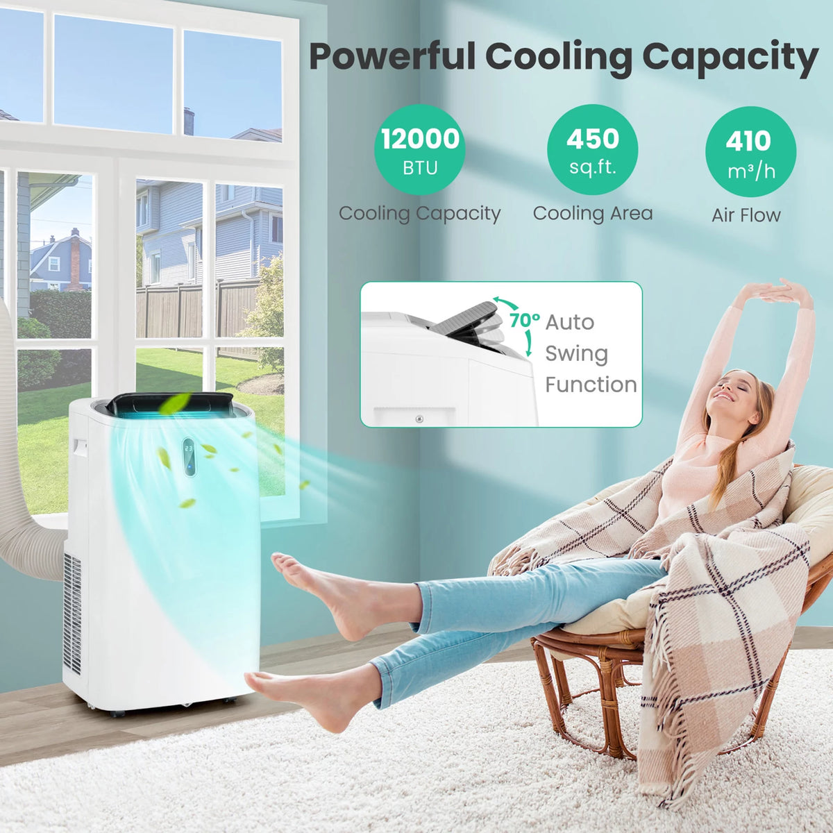 12000 BTU Portable Air Conditioner W6059