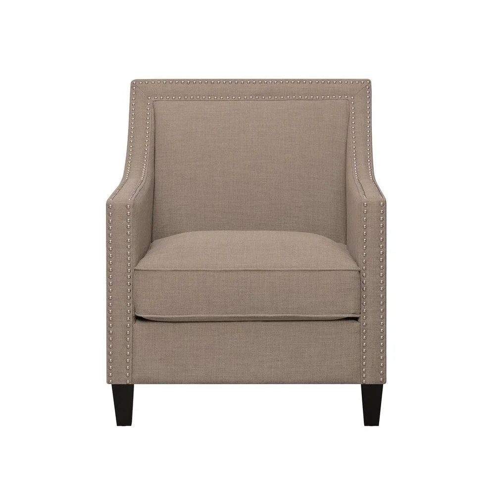 Gray Brown Armchair Sofa and Ottoman Set F119