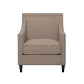 Gray Brown Armchair Sofa and Ottoman Set F119
