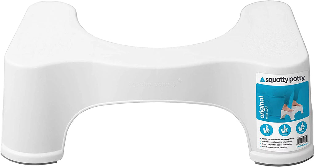 7 Inch White Toilet Stool D8020