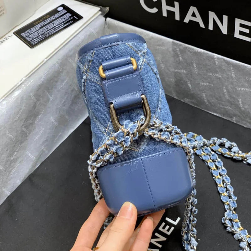 Denim Calfskin Hobo Bag O95999