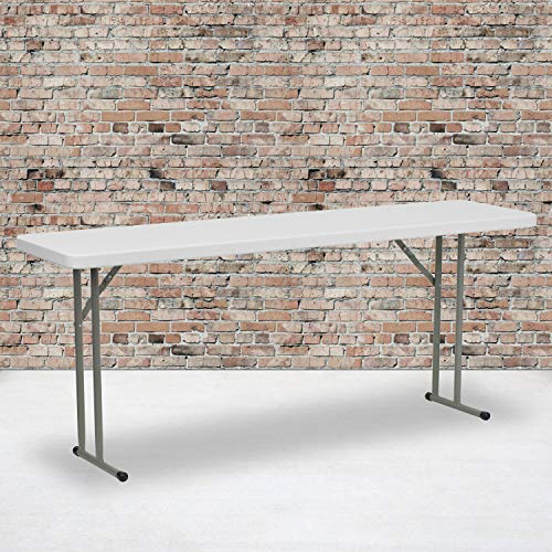 5-Foot Rectangle White Plastic Folding Training Table J206640
