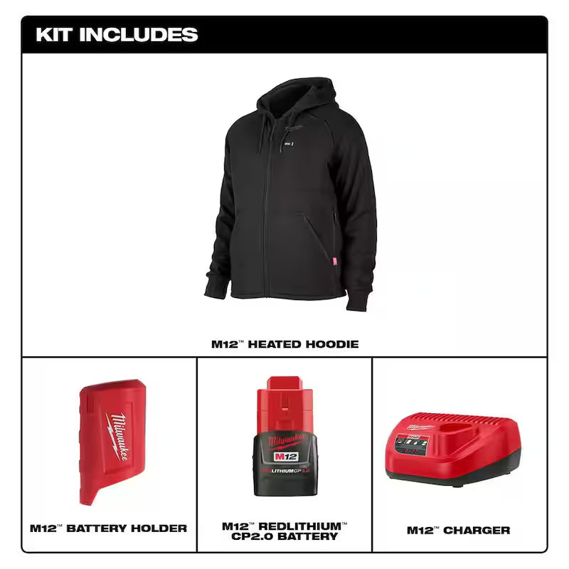 Black Heated Jacket Hoodie Kit R3505