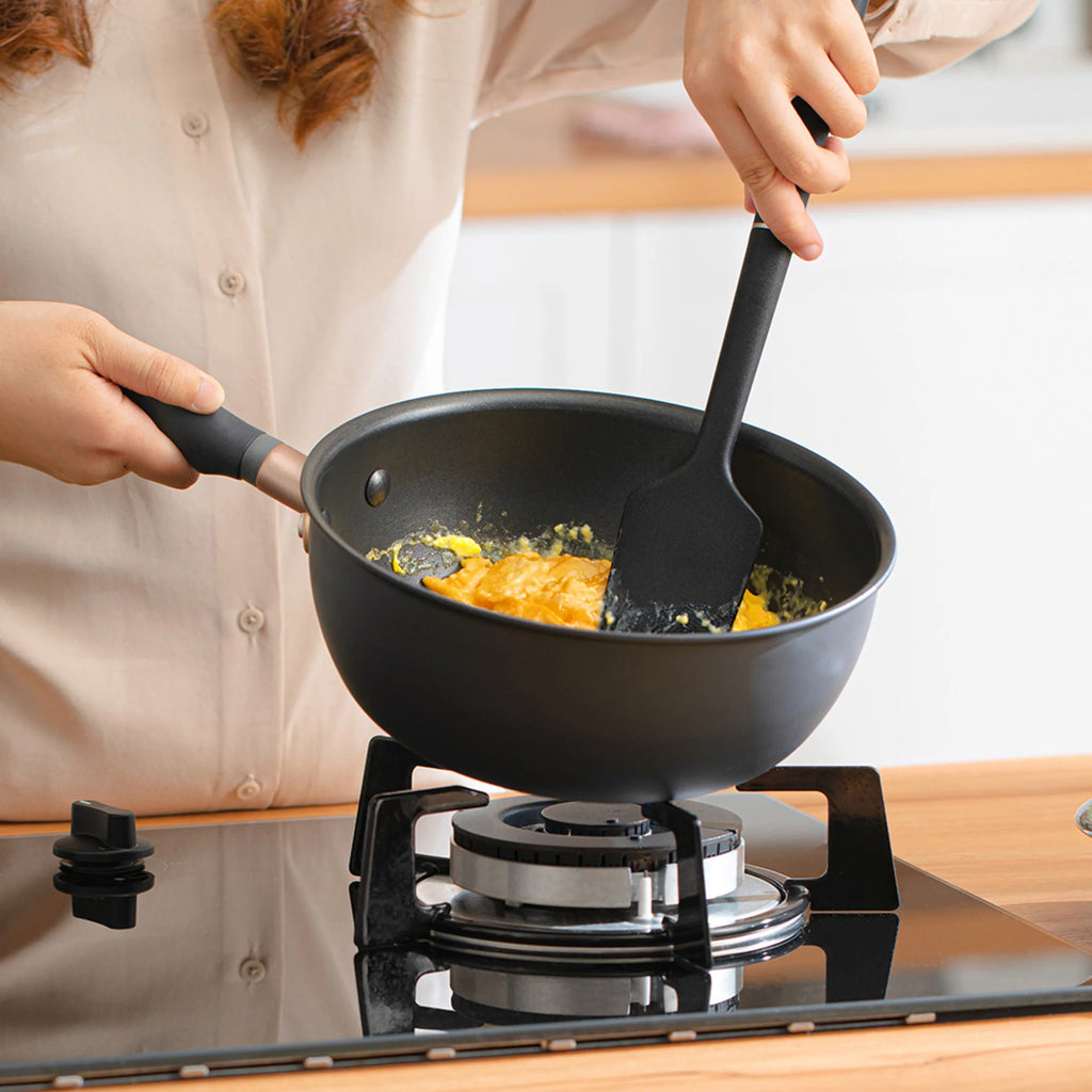 3-Quart Matte Black Hard Anodized Nonstick Sauce Pan T708347