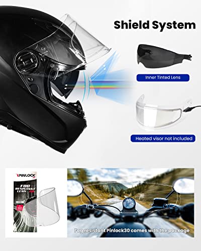 Full Face Motorcycle Helmet Dual Visor O94942