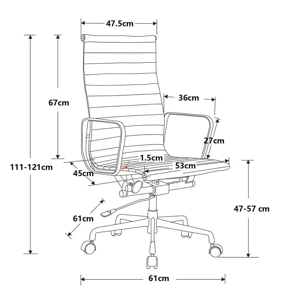 Genuine Leather Swivel Office Chair J908