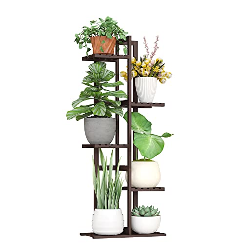 Bamboo Plant Stand 6 Potted Holder Shelf H3254