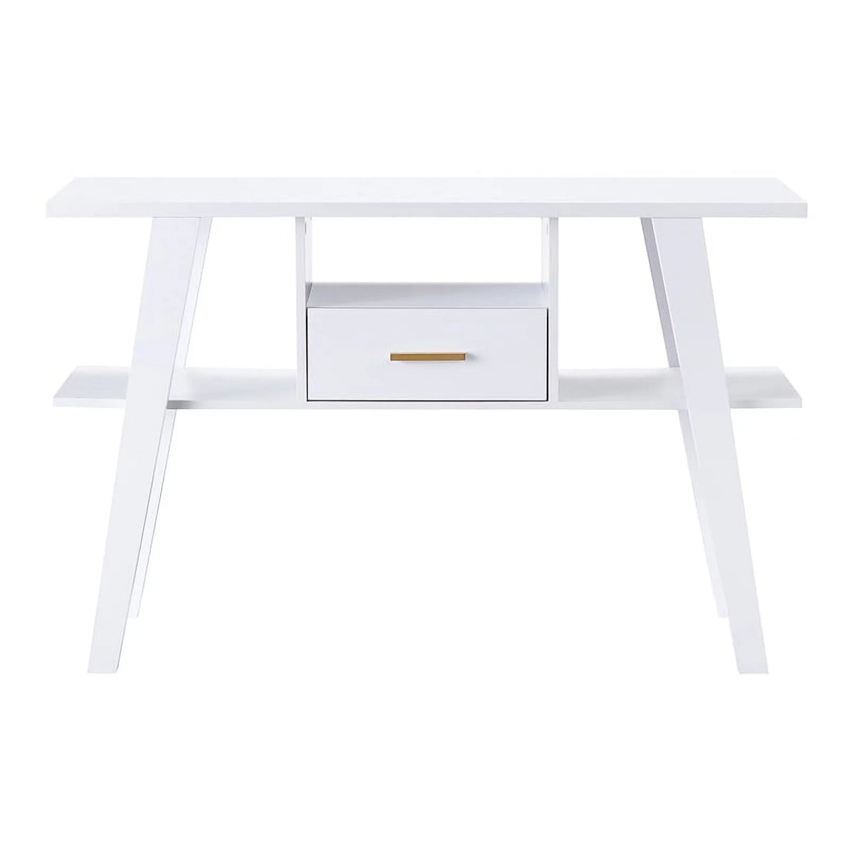White 1-Drawer Wood Console Table F2284