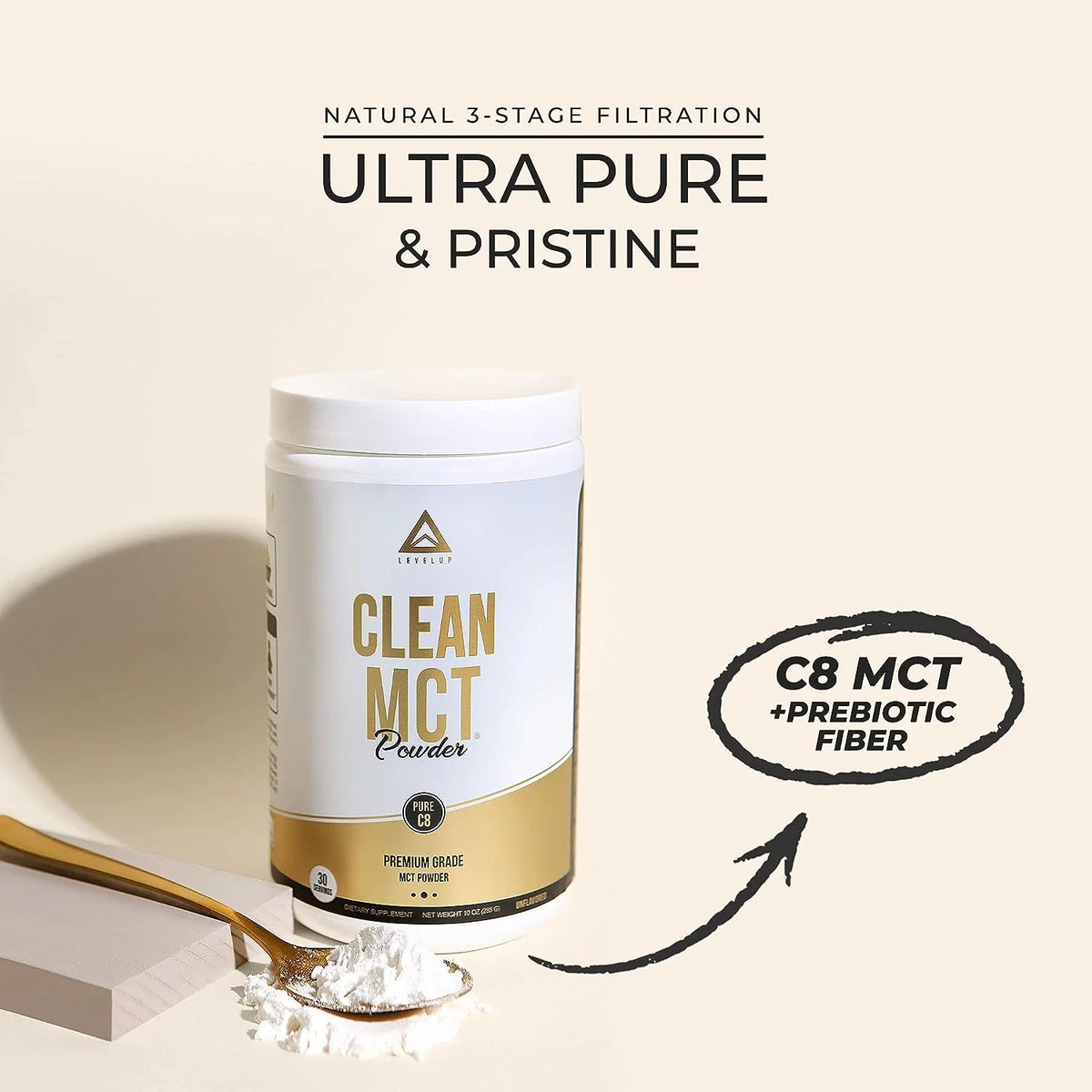 Unflavored MCT Oil Powder with Prebiotic Fiber T896