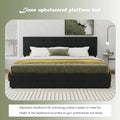 Linen Upholstered Queen Size Platform Bed Frame with 4 Storage Drawers O130761