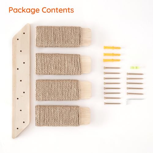 Wood Wall Mounted Cat Wall Shelves Set of 2 X837