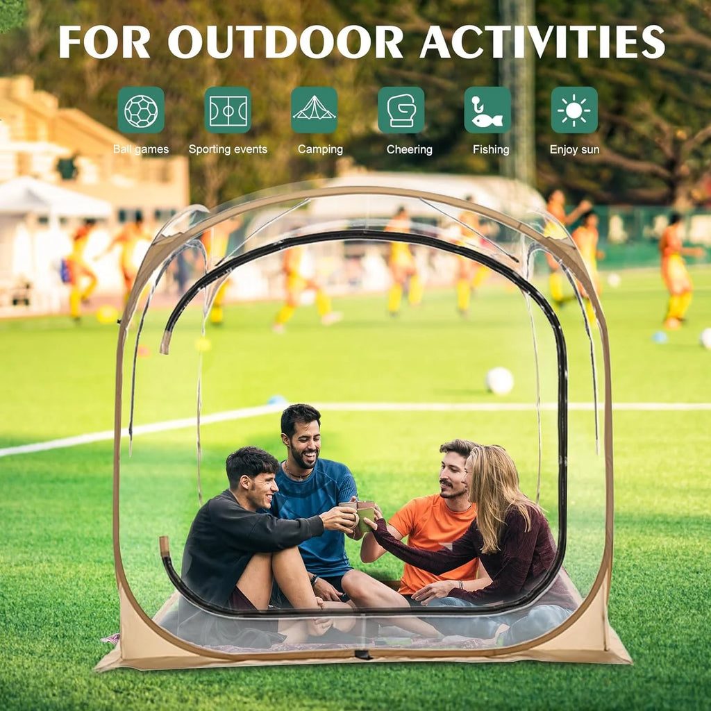 Pop-Up Tent with Removable Top Cover and Mesh Windows G887