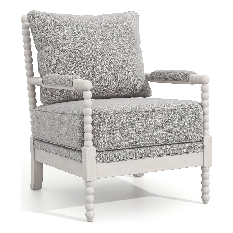 Gray Fabric Cushioned Accent Chair Y380