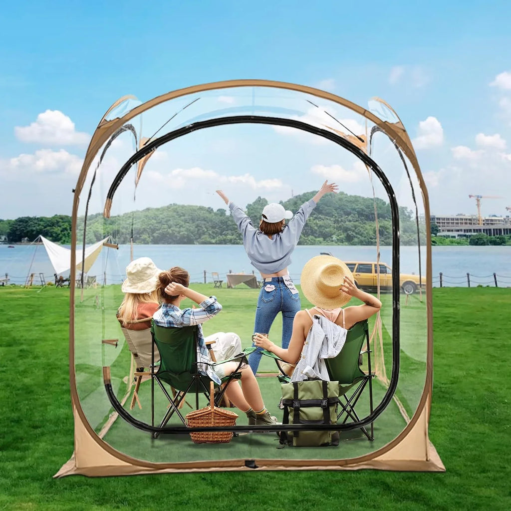 Pop-Up Tent with Removable Top Cover and Mesh Windows G887