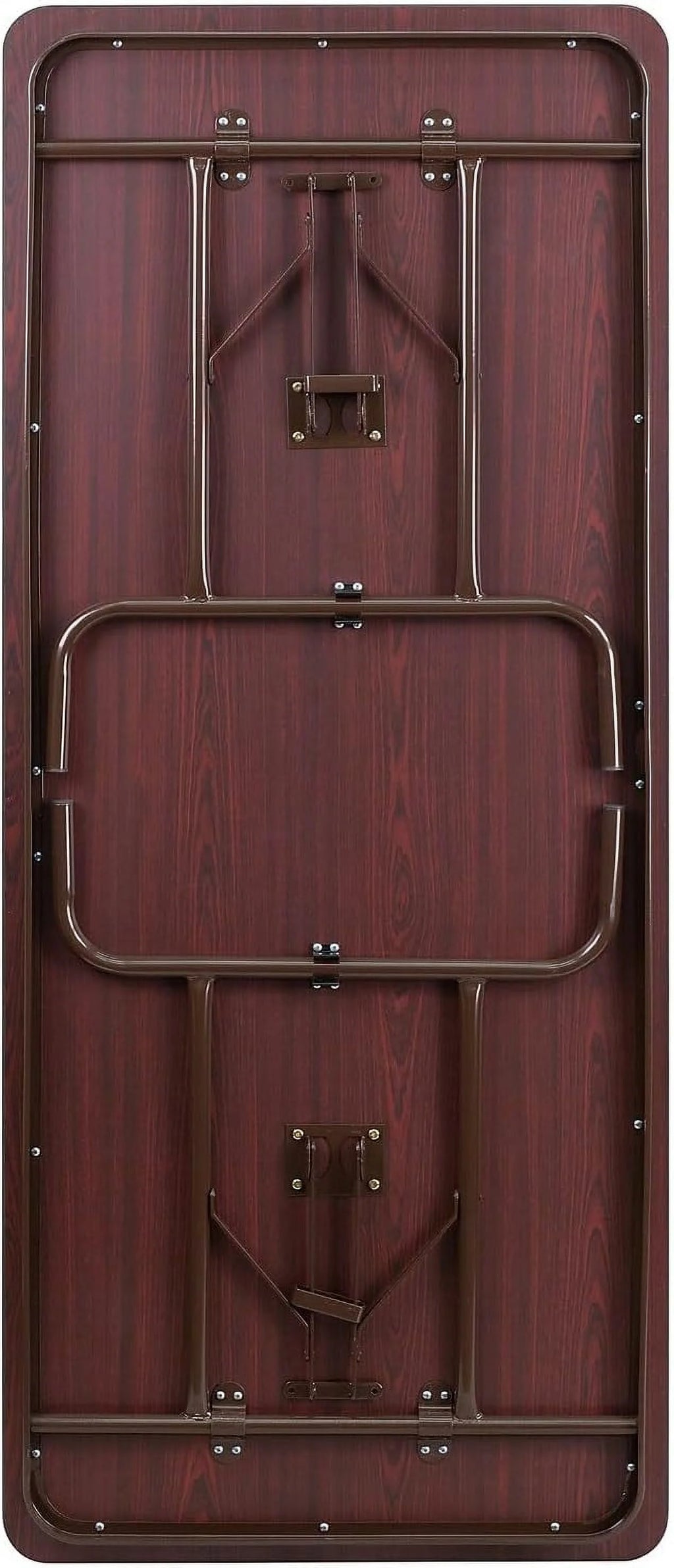 Mahogany Melamine Laminate Folding Banquet Table C413787