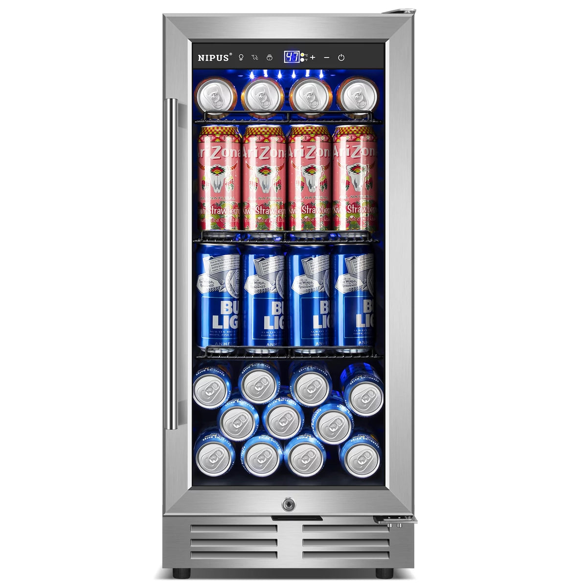 15 inch 130 Can Beverage Refrigerator with French Door A66434