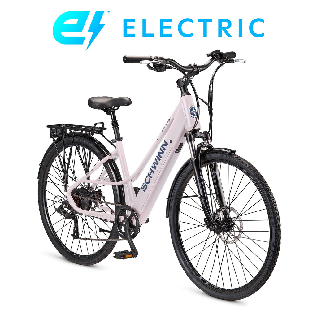 700c 7 Speed 250w Hybrid Electric Bike Aurora White P4119