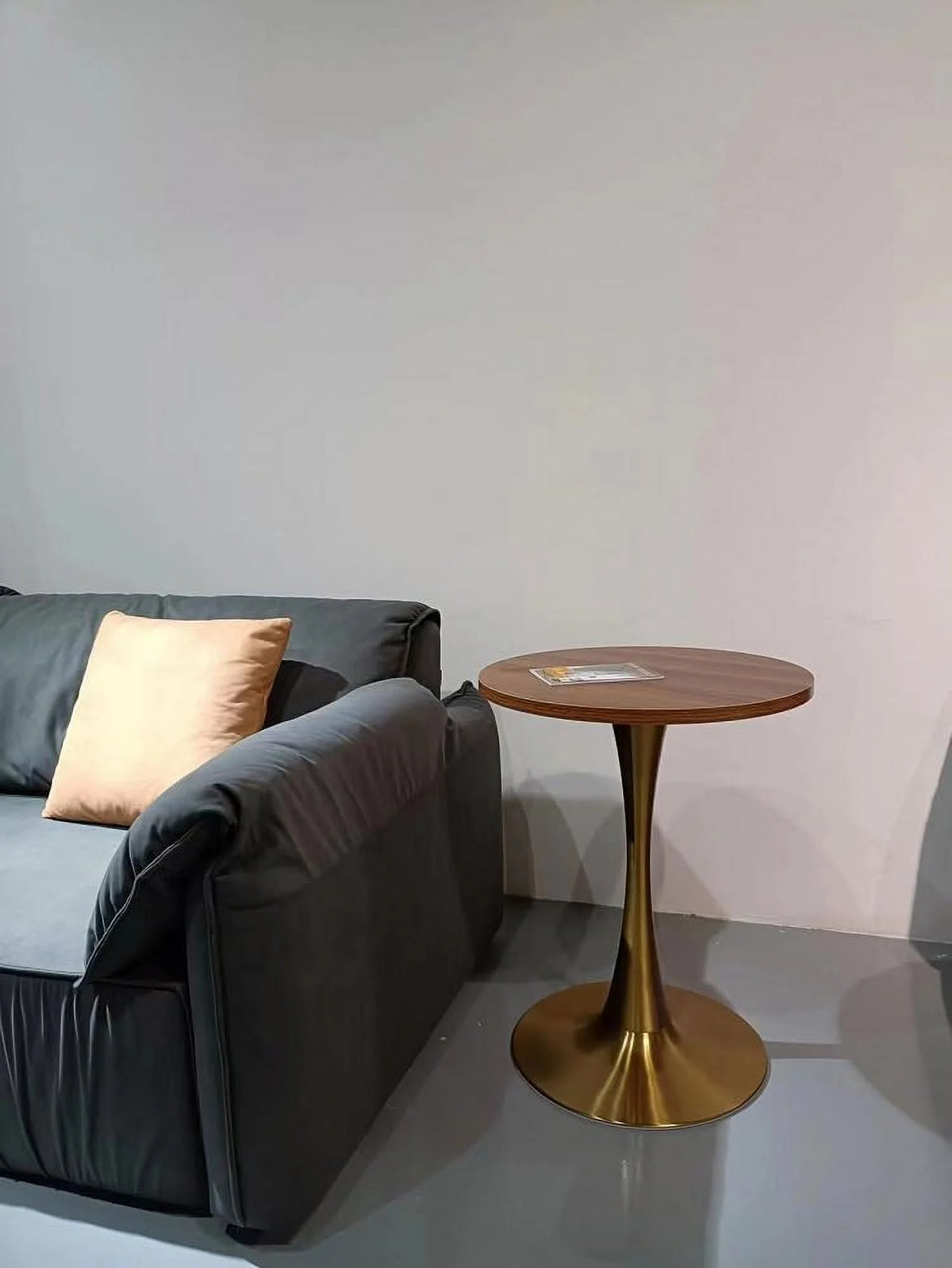 Round Gold Coffee Table Dining Table Side Table for Small Space W73003