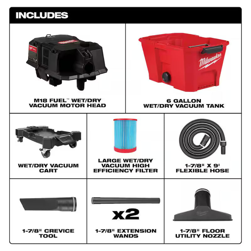 6 Gal. Cordless Wet/Dry Shop Vacuum with Filter, Hose and Bag E777