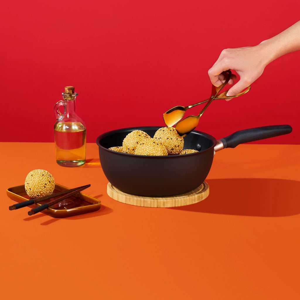 3-Quart Matte Black Hard Anodized Nonstick Sauce Pan T708347