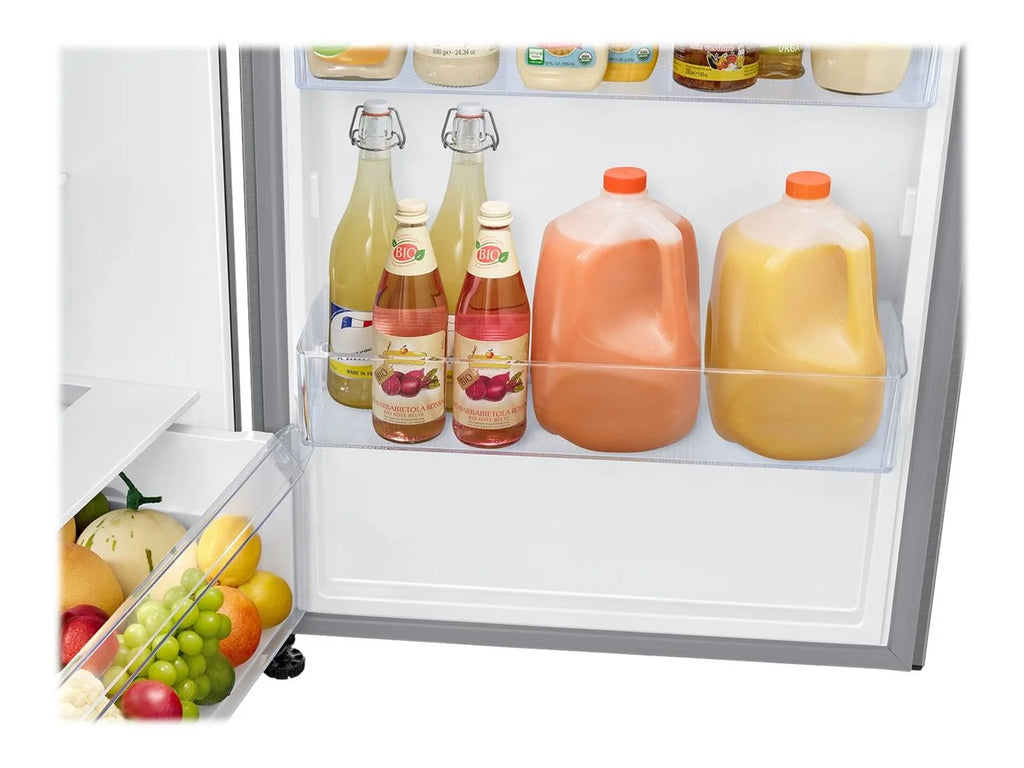 Top Freezer Freestanding Refrigerator Black Stainless Steel T7308