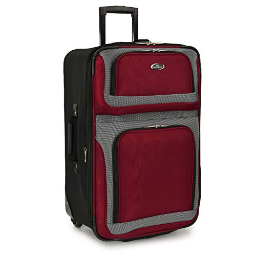 Blue 3-Piece Set Lightweight Expandable Softside Rolling Luggage J5801