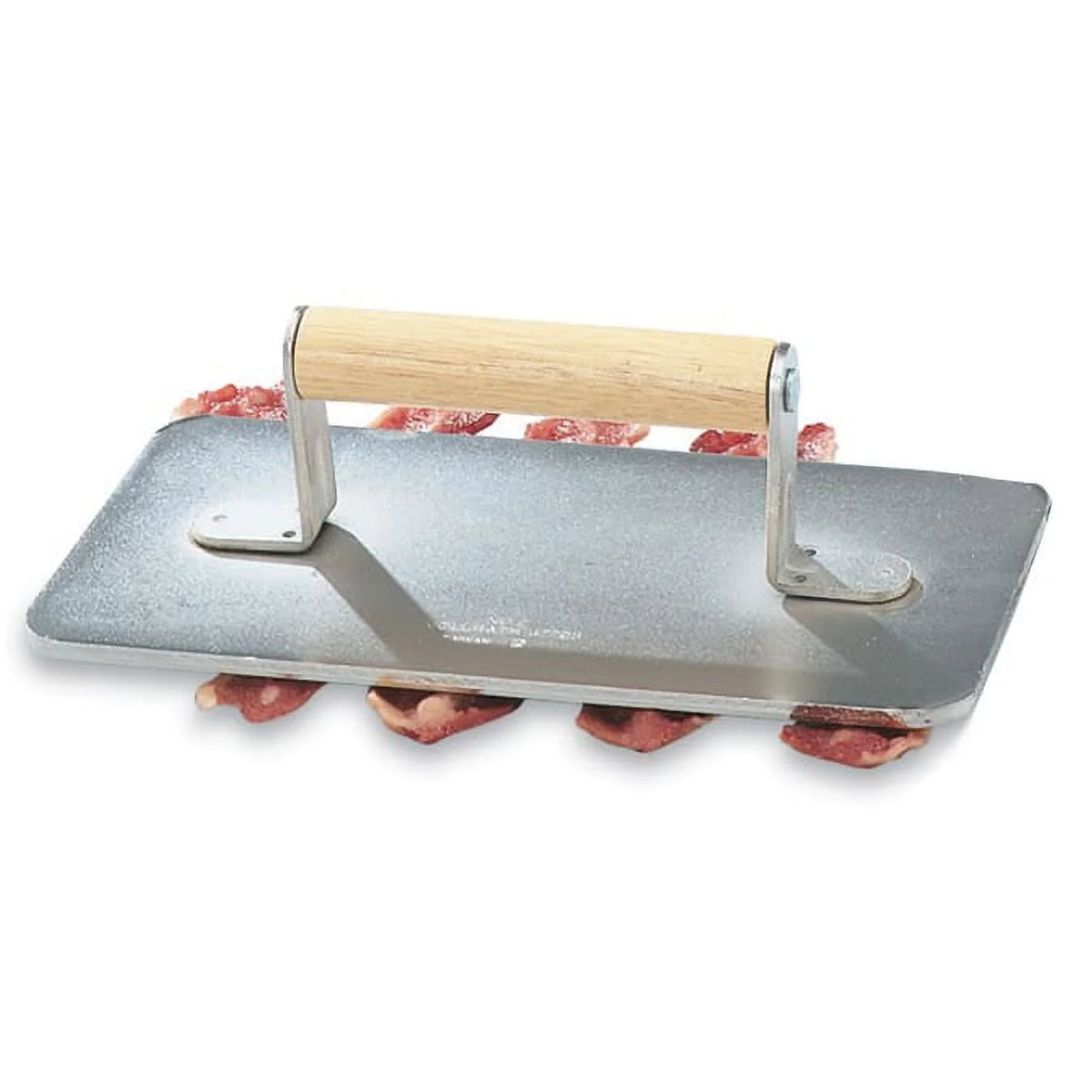 Cast Aluminum Steak Weight with Wooden Handle W18402