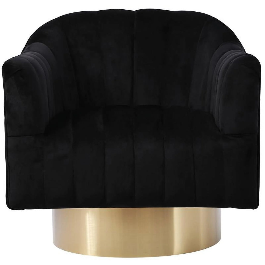18" Tufted Velvet Swivel Accent Chair N10135