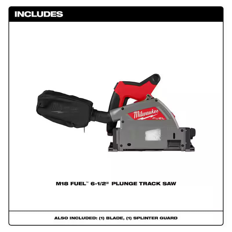 18V Cordless Brushless 6-1/2 in. Plunge Cut Track Saw with 55 in. Guide Rail U337408