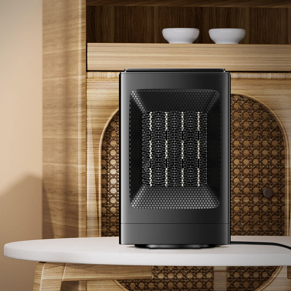 1500W PTC Electric Space Heater with Timer, Black V828