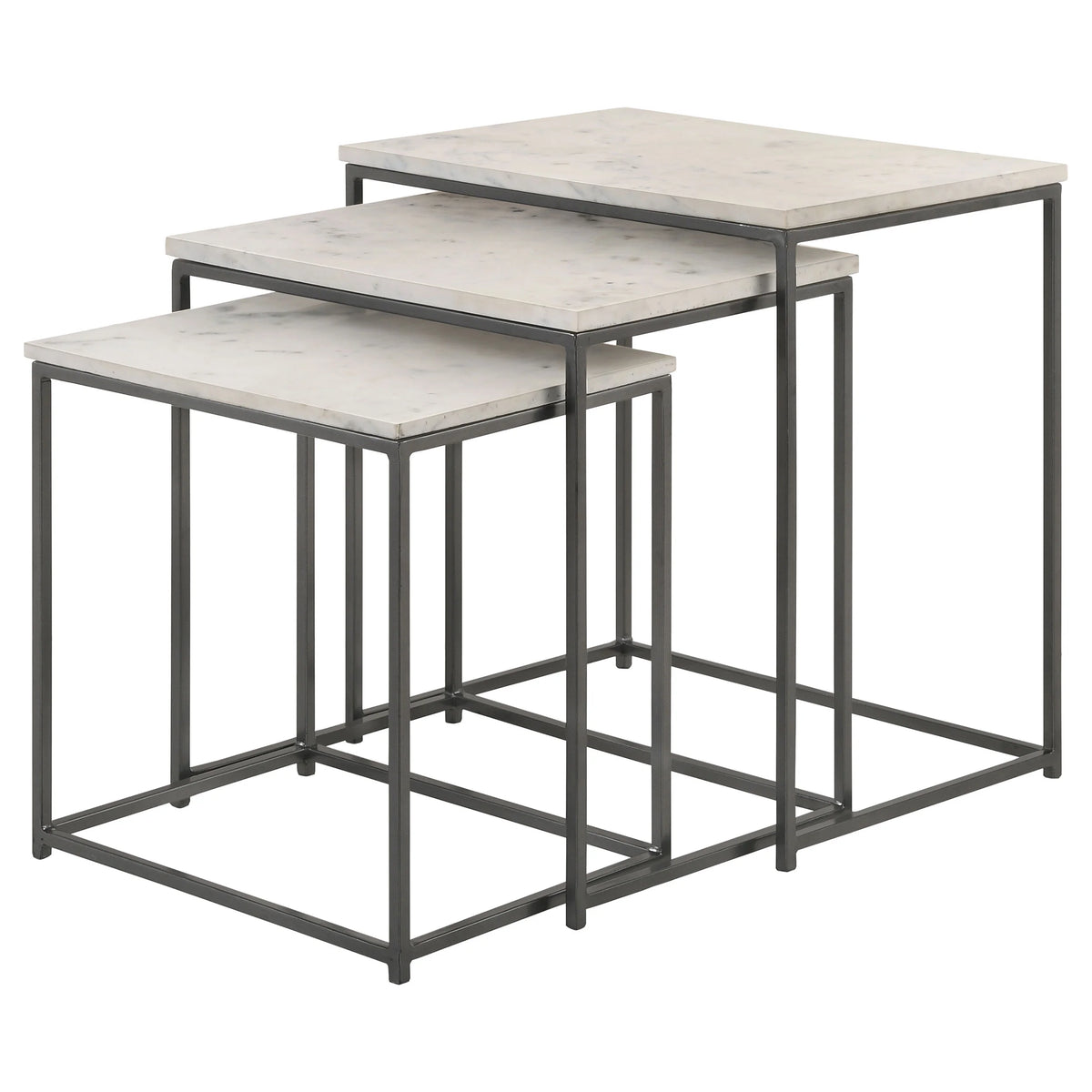 3-piece Nesting Table with Marble Top D715025