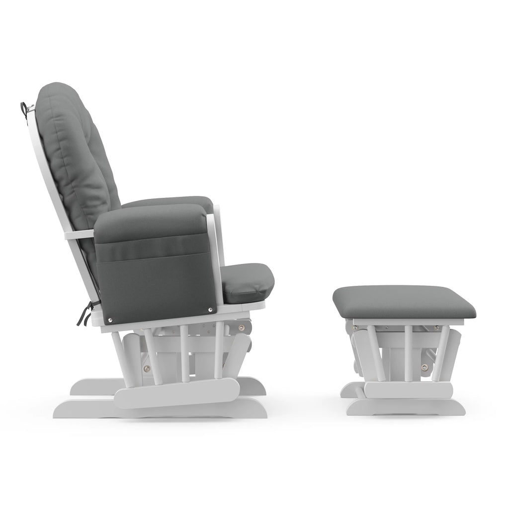 White Glider and Ottoman V10019