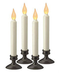 Battery Operated LED Window Candle with Dusk to Dawn Light Sensor, Amber Flicker Flame, 4 Pack I53064