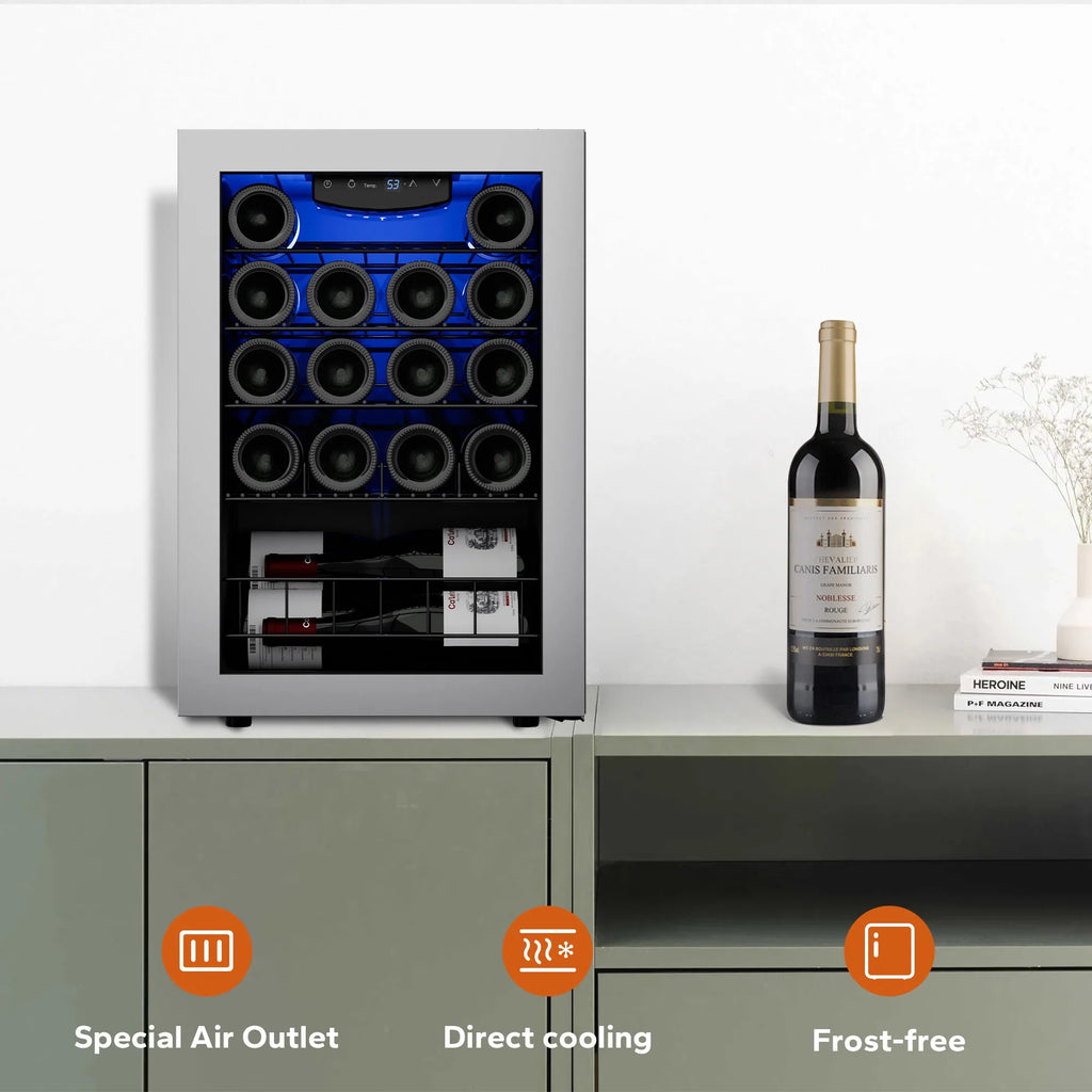 20 Bottle Mini Wine Fridge with Glass Door J411