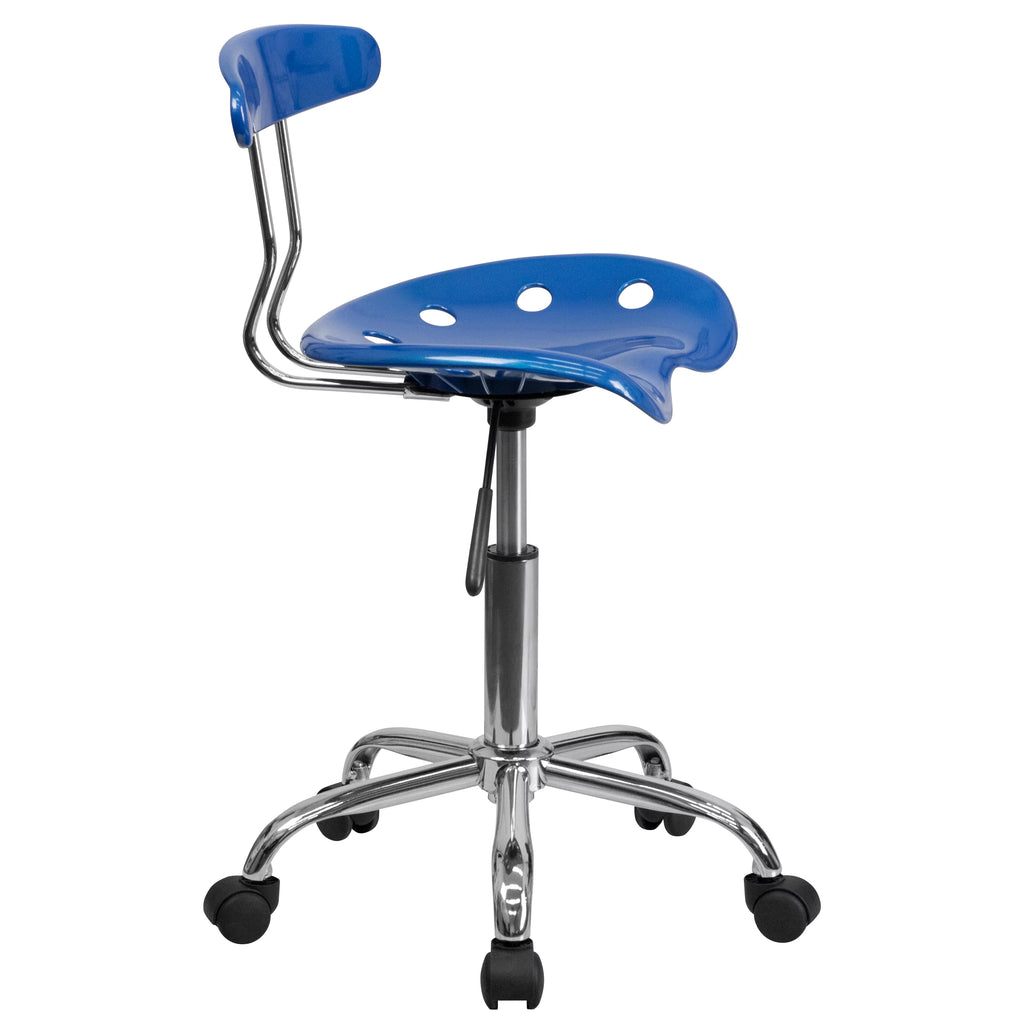 Bright Blue and Chrome Swivel Task Office Chair G4275