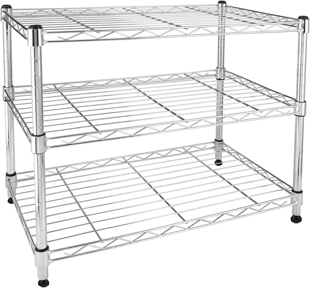 Heavy Duty 3-Shelf Steel Wire Shelving with Wheels T692