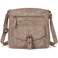 Large Straw Weaving PU Leather Crossbody Bag H637