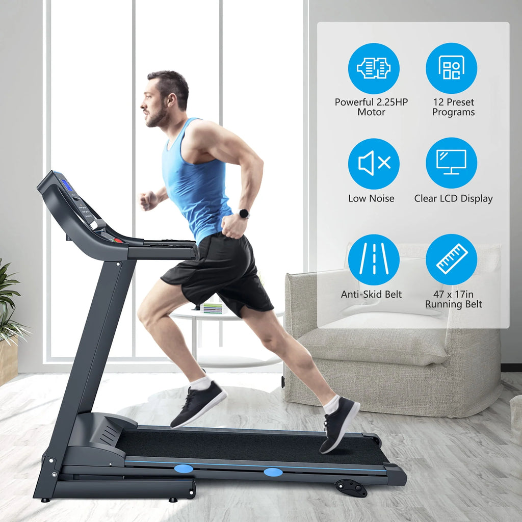 2.25HP Folding Electric Treadmill T709