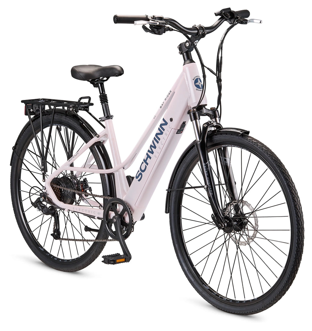700c 7 Speed 250w Hybrid Electric Bike Aurora White P4119
