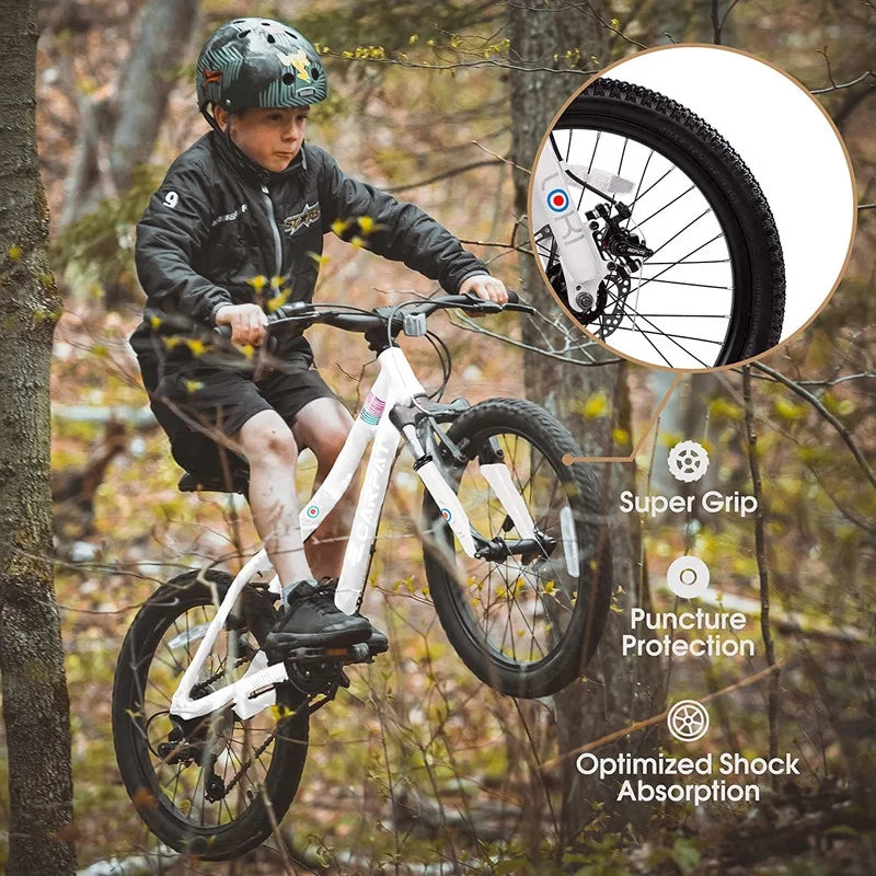20in 7-Speed Kids Mountain Bike White E21963