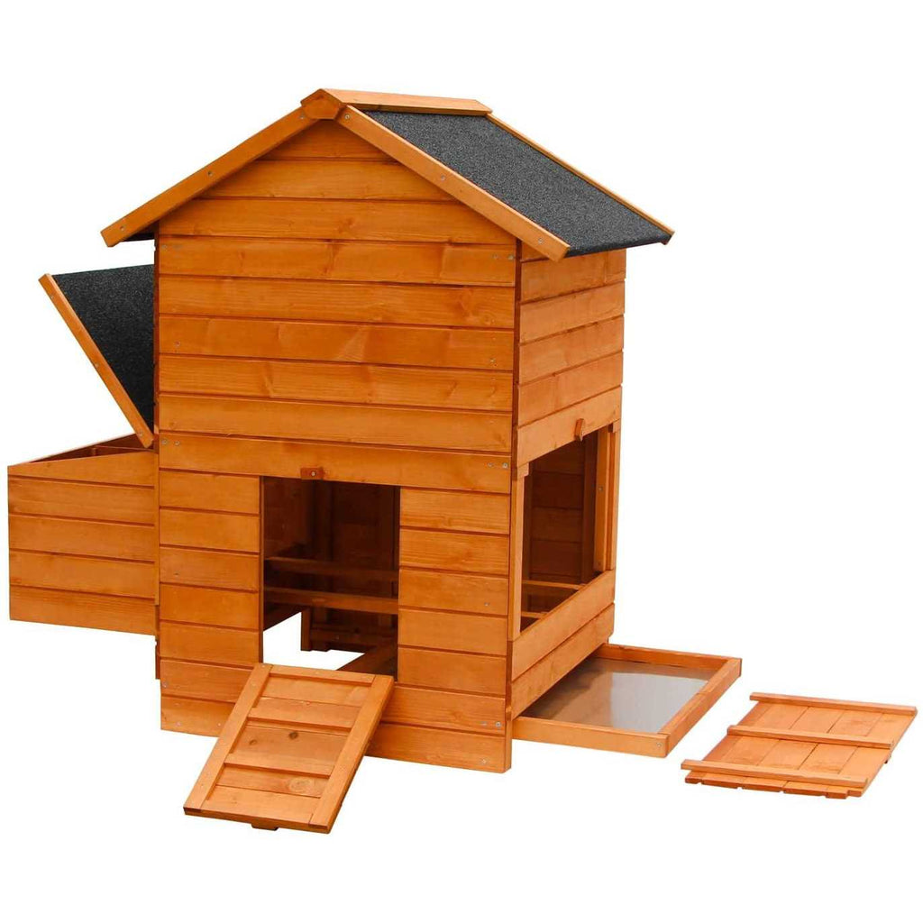 Wooden Chicken Coop with Nesting Box and Removable Tray R478