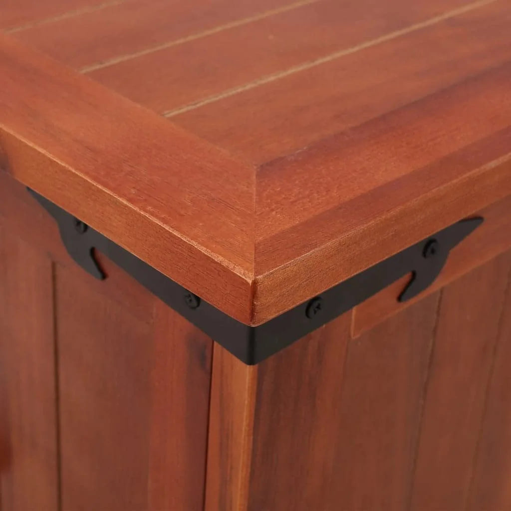 Brown Solid Acacia Wood Storage Chest with Handles C6305
