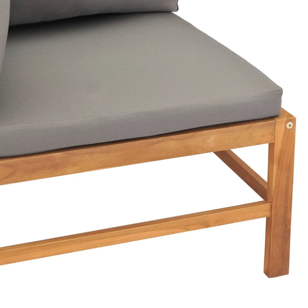2-Seater Teak Wood Patio Bench with Cushion D42973