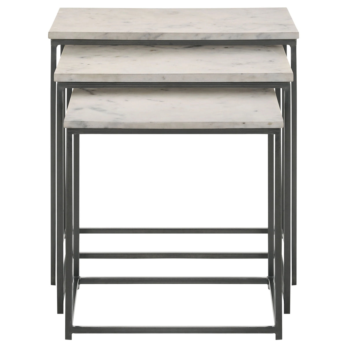 3-piece Nesting Table with Marble Top D715025
