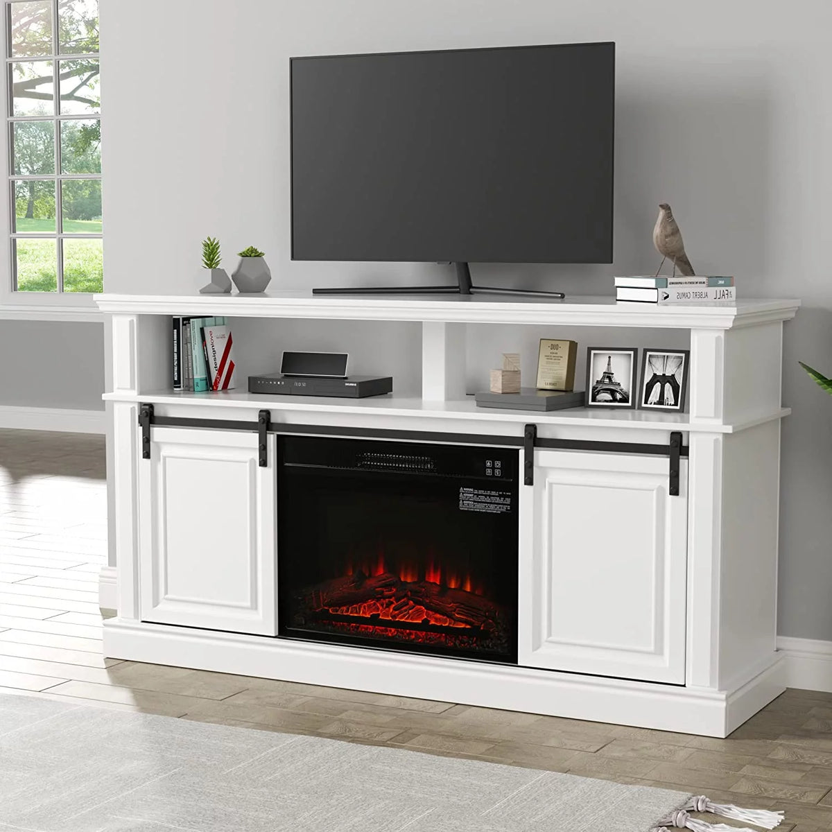 Fireplace TV Stand Wood Entertainment Center Y295957
