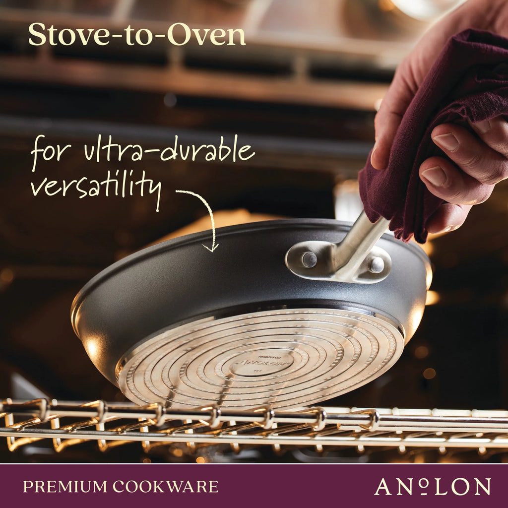 2 Piece Hard-Anodized Nonstick Frying Pan Set I719323