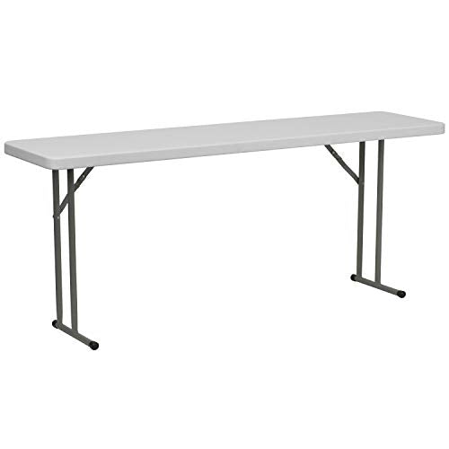 5-Foot Rectangle White Plastic Folding Training Table J206640