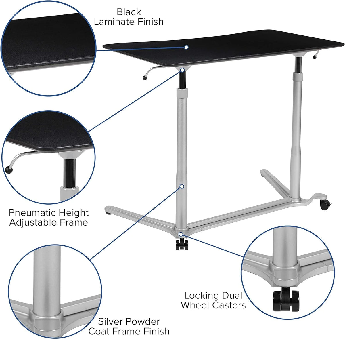 Black Ergonomic Standing Desk J56519